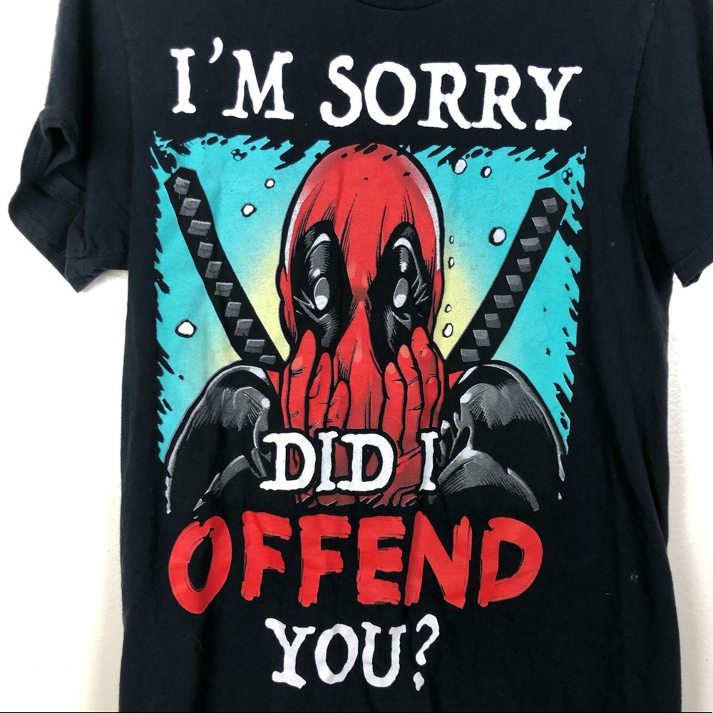 Marvel Deadpool Funny Graphic Short Sleeve Top - Picture 2 of 5